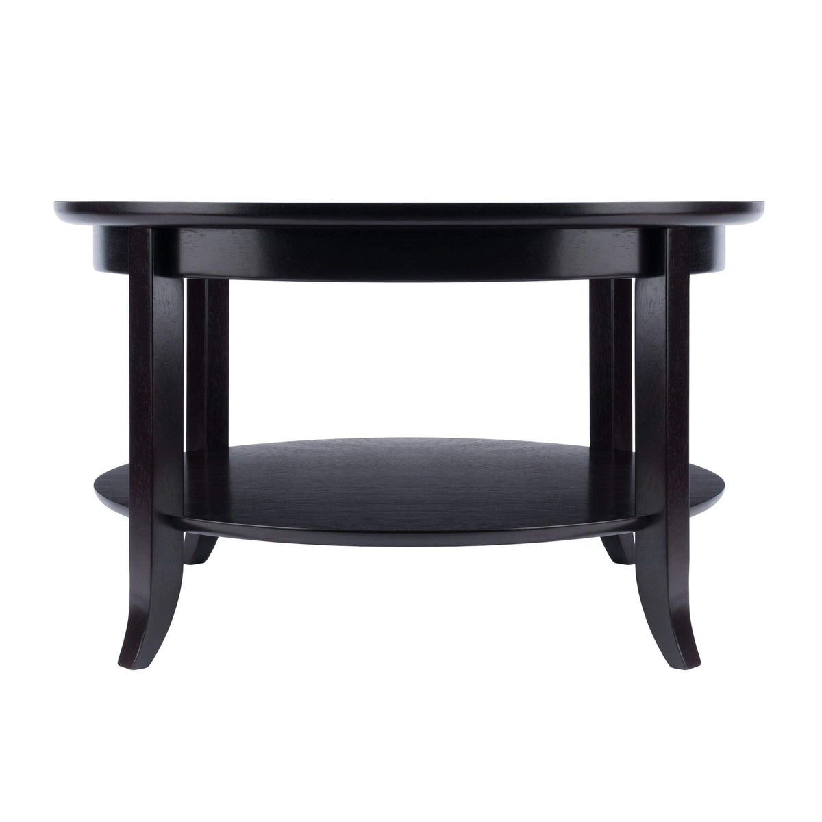 Winsome Wood Round Glass Coffee Table