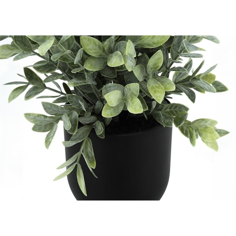 Monarch Specialties I 9580 Artificial Plant, 11' Tall, Eucalyptus Grass, Indoor, Faux, Fake, Table, Greenery, Potted, Set of 2, Decorative, Green Leaves