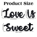 Kathfly Love Is Sweet Table Decor Hollow Love Sign Wooden Love Is Sweet Sign For Dessert Table Freestanding Love Wood Sign Love