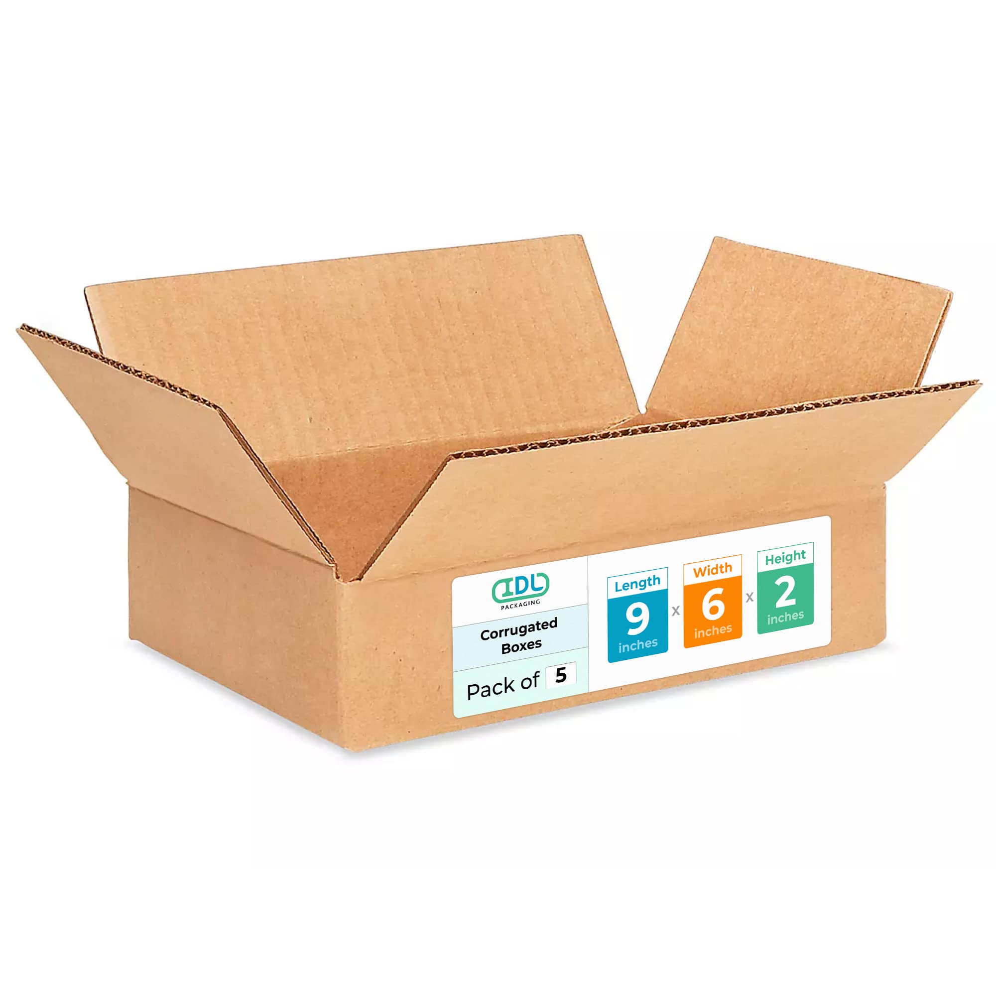 Small Moving & Shipping Boxes 9 X 6 X 2 Inches (5-Pack) - Extra Strength 200 Lb Vs Regular Box - Corrugated Strong Cardboard Box