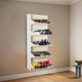 Delite Kom 24 Wide, 10 Shelf Metal Shoe Rack Wall Mounted For Home With Central Lock | Holds Upto 30 Shoes Or 50 Slippers Pair 