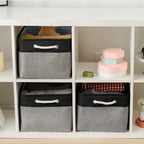 Thewarmhome Organization And Storage Basket For Organizing - 17X14X10 Inch Large 3 Pack Collapsible Storage Bin For Shelves, Fab