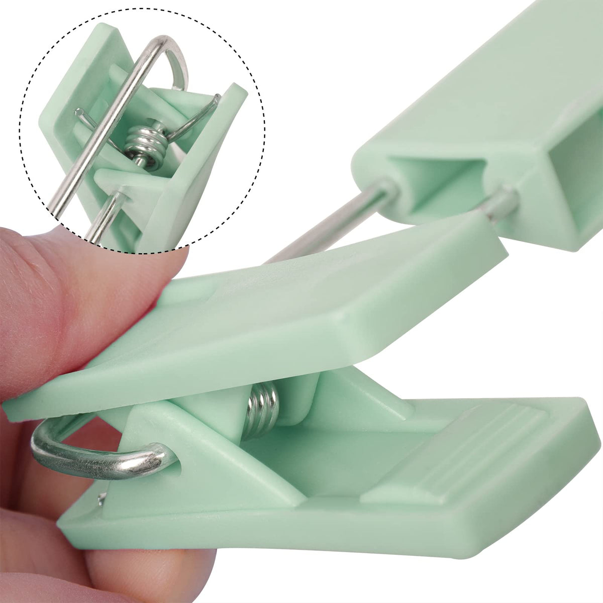Pants Hangers With Clips Skirt Hangers For Women Plastic Clip Hangers For Pants Clothes Hangers (50Pack, Green)