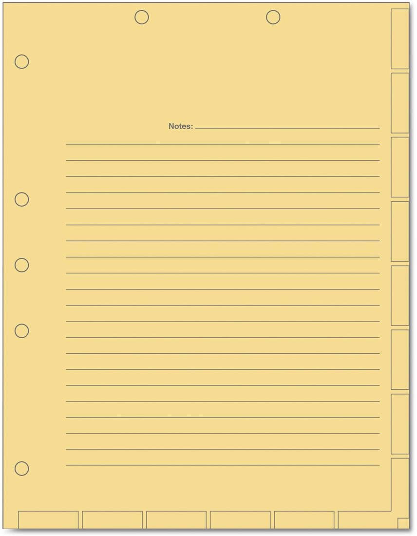 Tabbies 7-Hole Manila Chart Divider Sheets (54519)