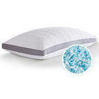 Meoflaw Cooling Pillows Queen Size,Shredded Memory Foam Bed Pillows For Sleeping, Supportive Queen Pillows For Back & Side Sleepers,Adjustable Pillows Queen Size With Washable Removable Cover