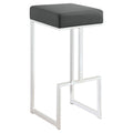 Coaster Home Furnishings Gervase Square Bar Stool Grey And Chrome