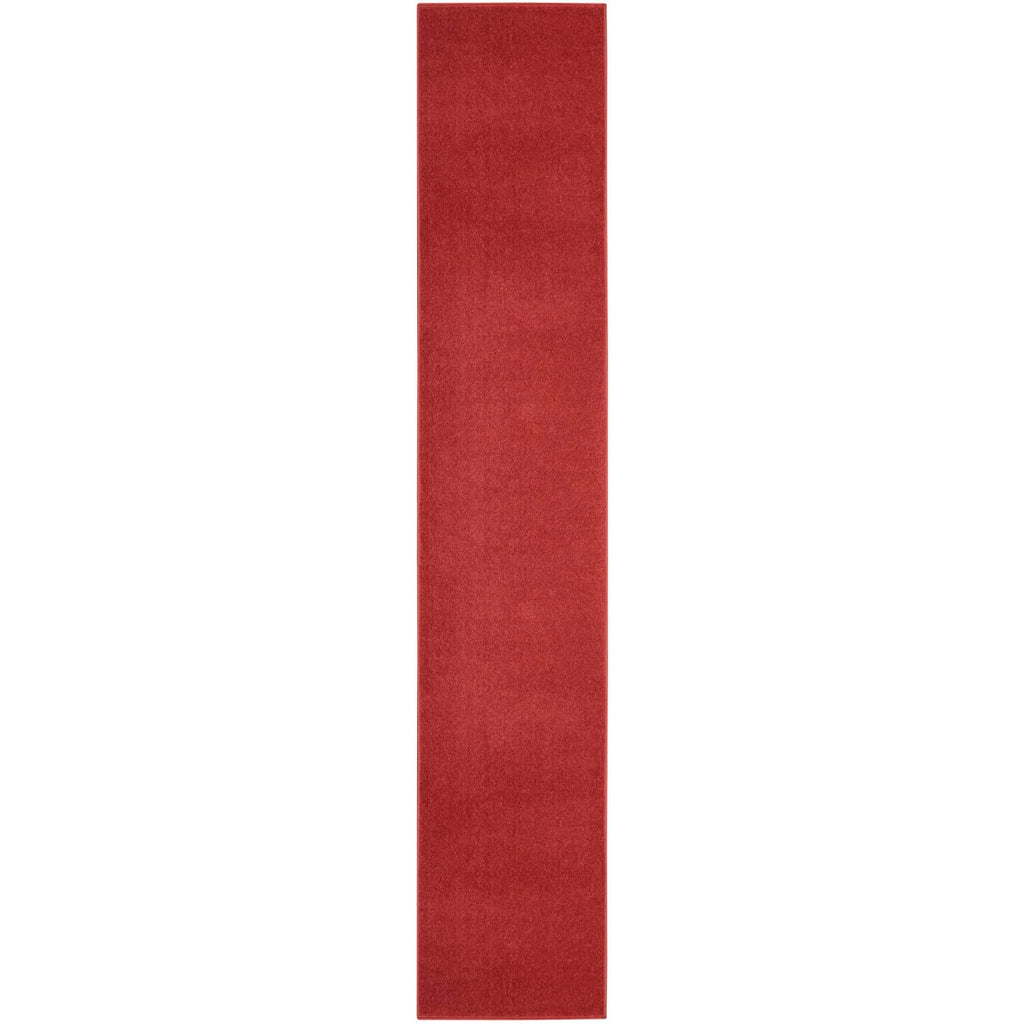 Nourison Essentials Solid Indoor/Outdoor Brick Red 2'2' X 20 Area Rug, Easy Cleaning, Non Shedding, Bed Room, Living Room, Dining Room, Deck, Patio, Backyard (2X20)