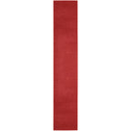 Nourison Essentials Solid Indoor/Outdoor Brick Red 2'2' X 20 Area Rug, Easy Cleaning, Non Shedding, Bed Room, Living Room, Dining Room, Deck, Patio, Backyard (2X20)