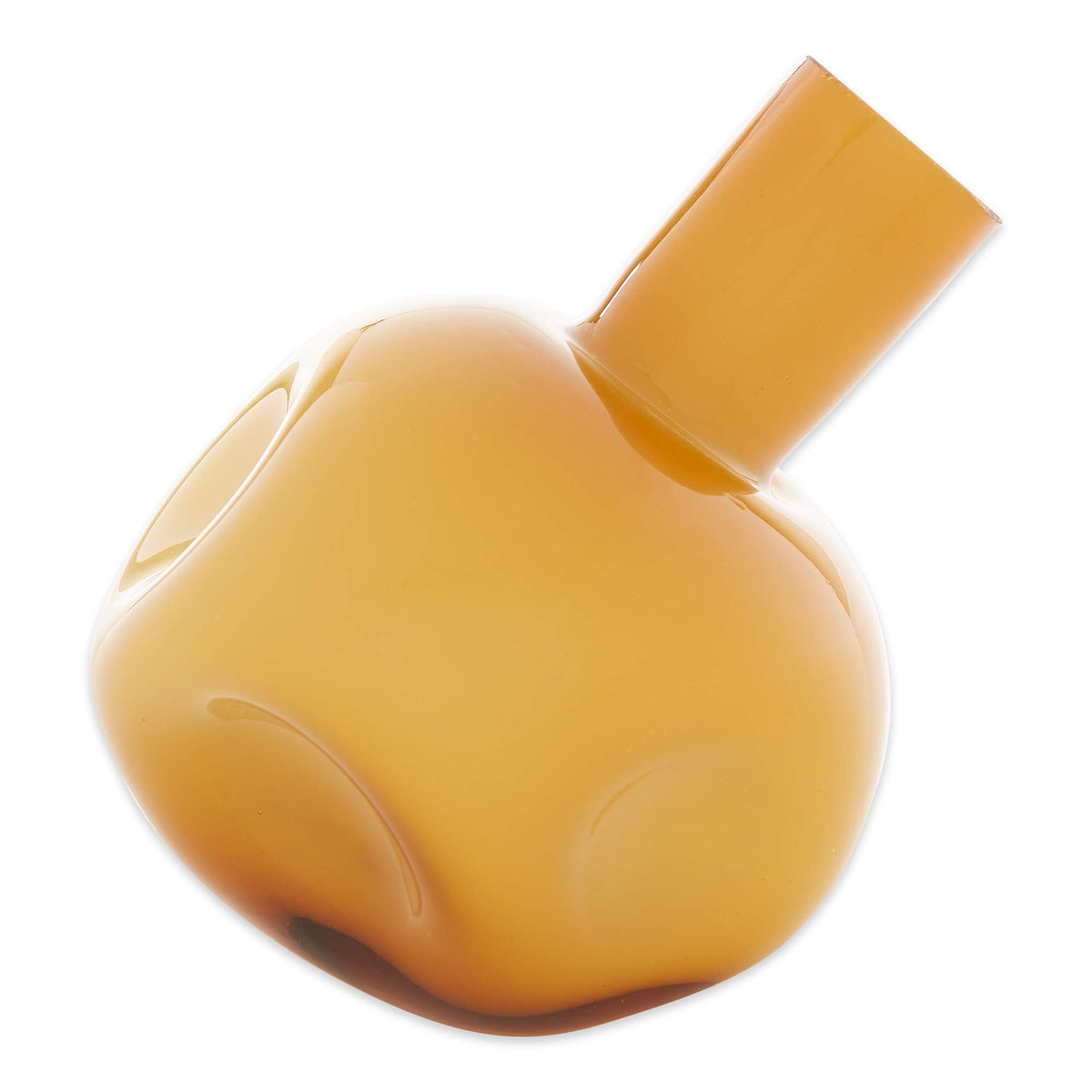 Yellow Abstract Vase 5.25X6X6