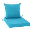 Summsun Waterproof Outdoor Cushions For Patio Furniture, Fade Resistant Backrest And Deep Seat Cushion Set With Removable Cover,