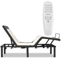 Dortala Adjustable Bed Frame, Smart Electric Bed Base W/Massage Modes & Vibrating Nodes, Remote Control For Head & Foot Incline, Usb Ports, Memory Function, Adjustable Leg Height, Twin Xl