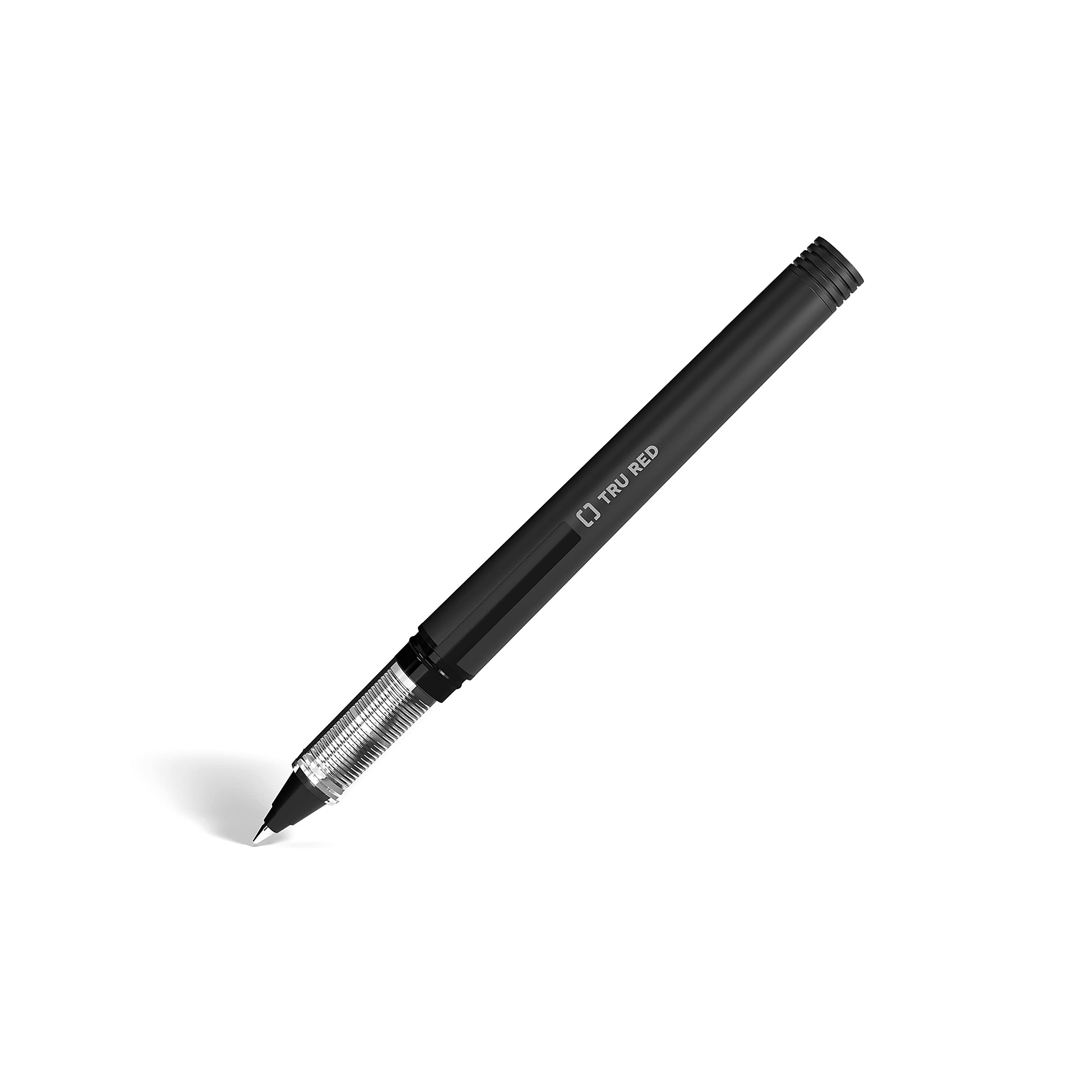 Tru Red Tr57321 Rollerball Pens, Fine Point, Black, Dozen/Pack
