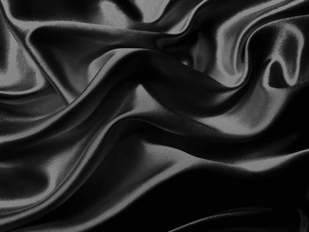 Mk Collection 4Pc Soft Silky Satin Solid Color Deep Pocket Sheet Set (Black, California King)