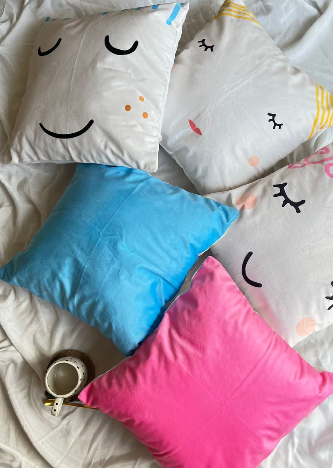 Craftribal PolyCotton Cushion Covers, 16X16 Inch, Multicolour (Baby Cusion Cover)