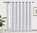 Pi Blackout Sliding Door Curtains 84 Inches Long,Grommet Thermal Insulated Room Divider Door Curtains Window Treatment For Living Room/Bedroom/French Door/Patio/Home Decoration(White,W100Xl84)
