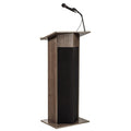 Oklahoma Sound 30W Apm Modern Wood Power Plus Lectern in Ribbonwood Brown