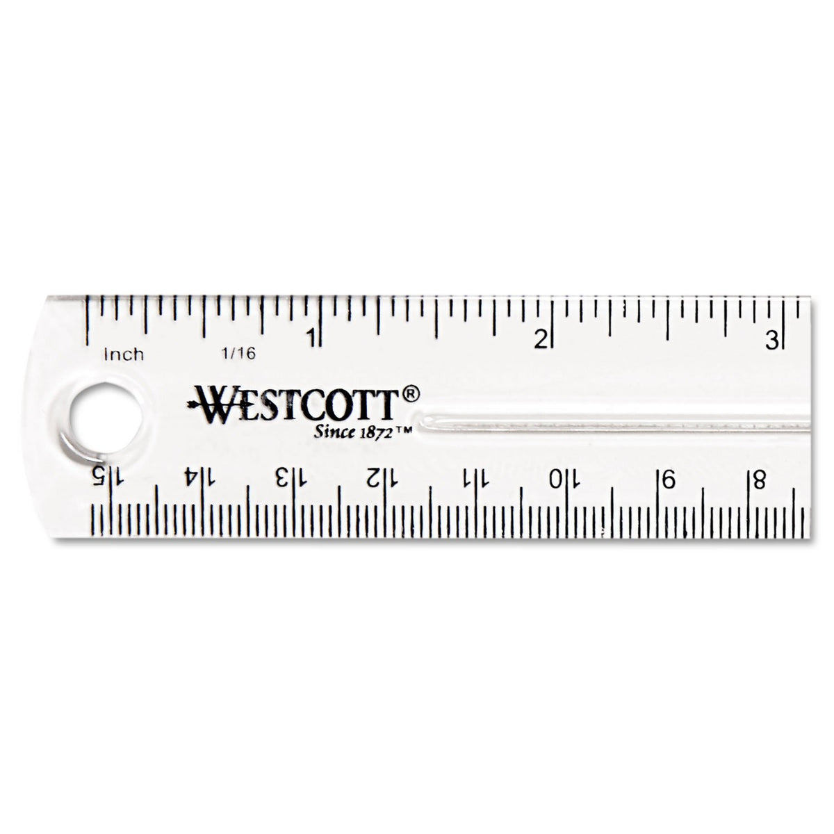 Westcott Acme Durable Plastic 6-Inch Clear Ruler (Acm45016)