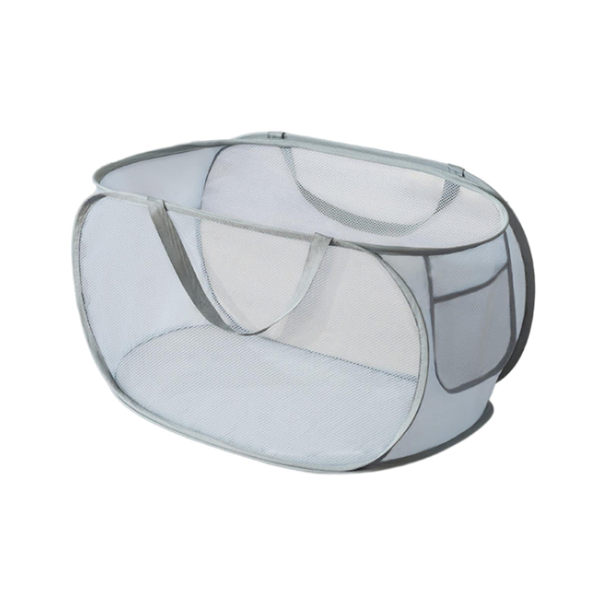ATORSE Mesh Laundry Hamper Foldable Laundry Basket for Laundry Room, Camping, Home, Gray HorizontalHome & Garden|Household Suppl