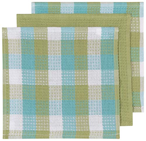 Now Designs Check Dishcloth Set, Leaf