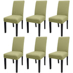 Jqinhome Sage Green Chair Covers For Dining Room Set Of 6, High Stretch Removable Washable Parsons Chair Slipcover For Home Party Hotel Wedding Ceremony (6Pcs,Sage Green)