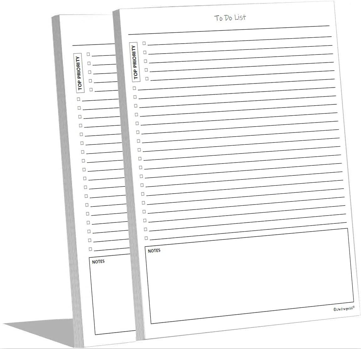 To Do List Notepads (2 Pack, 50 Pages Each) Planner Pads. Todo Checklist W/Priority & Note Sections. Organize & Track Projects,