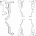 Valance Clips 6pcs 2.5 Clear Plastic Hidden Retainer Holder Installation Bracket for 2inch Horizontal Wood and Faux Wood Blinds 