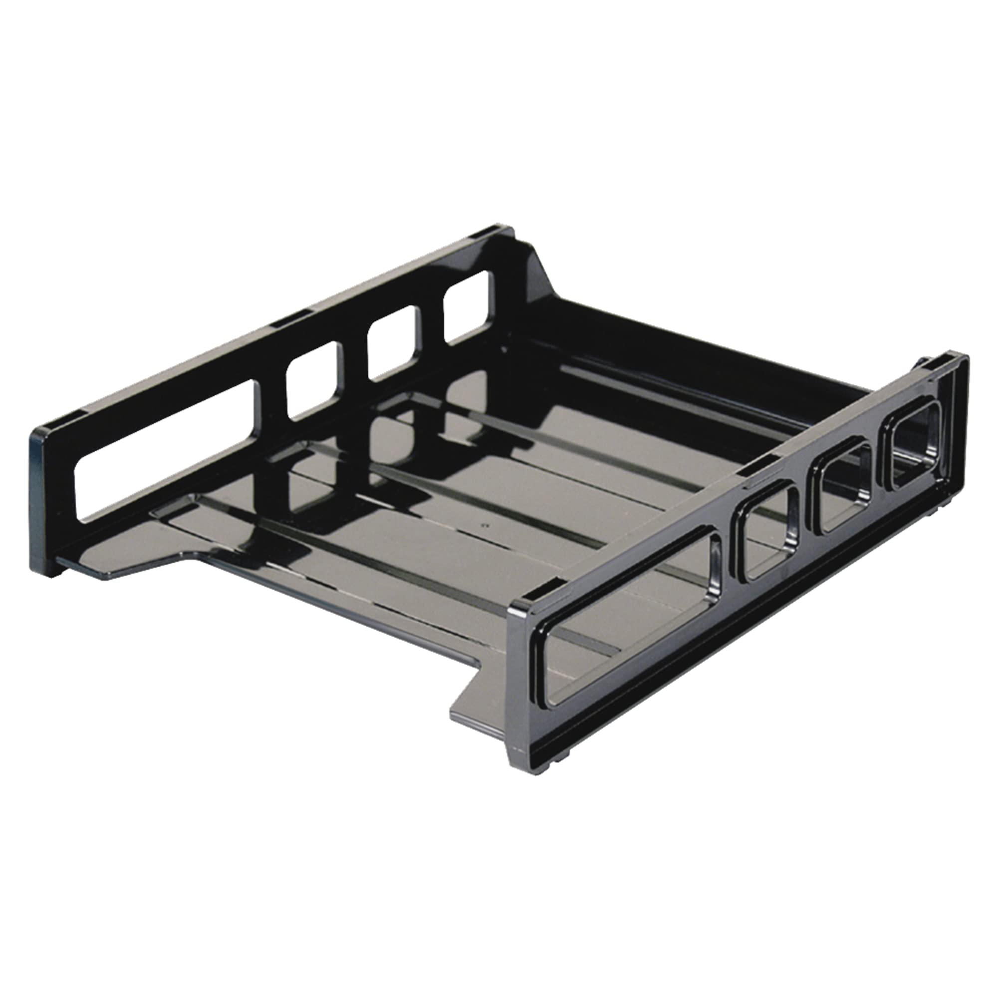 Officemate Front Load Letter Tray, 10 1/2'H X 12 1/2'W X 2 7/8'D, Black