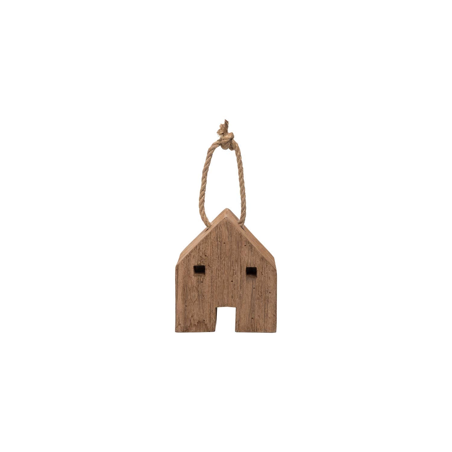 Foreside Home And Garden Wood House Door Stop, Brown