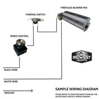 Midwest Hearth Thermal Fan Switch for Fireplace Blower - 115°F ON, 90°F OFF, Steel, Silver