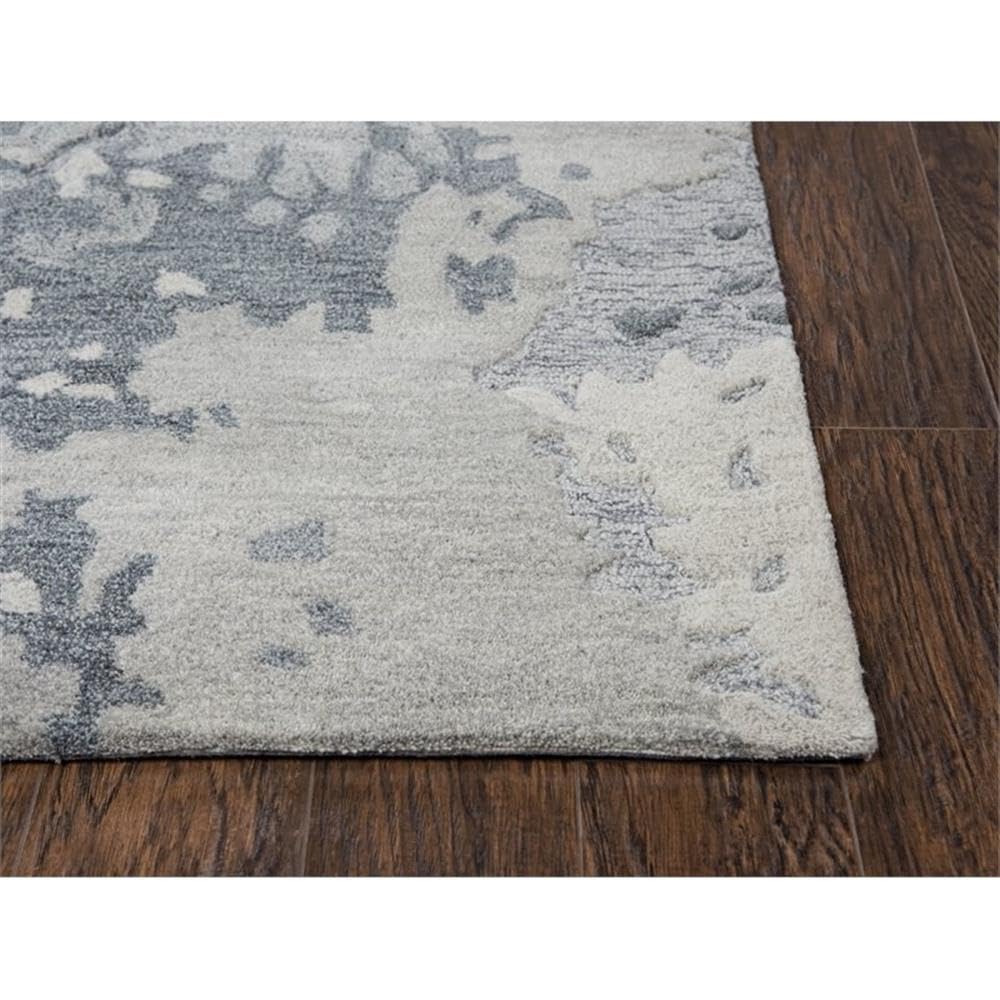 Rizzy Home Alora Decor Flare 5' X 8' Abstract Grey/Dk Grey Hand-Tufted Area Rug