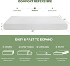 Nchanmar 6 Inch Queen Mattress, Gel Memory Foam Queen Size Mattress, Pressure Relieving, Cooling Gel Foam, Queen Mattress In A B