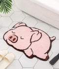 Pink Pig Design Cute Bathroom mat,Showroom Bathmat,Non-Slip Bath Rugs,Play Carpet Area Rug for Kids,Photography Props,Home Decor