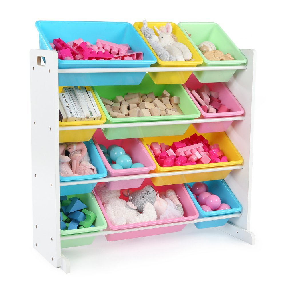 Humble Crew, White/Pastel Kids Toy Storage Organizer