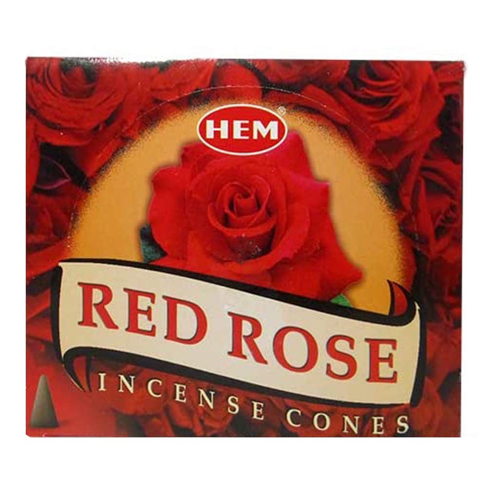 Red Rose Incense Cones And Cone Incense Burner Bundle Insence Insense Hem Incense