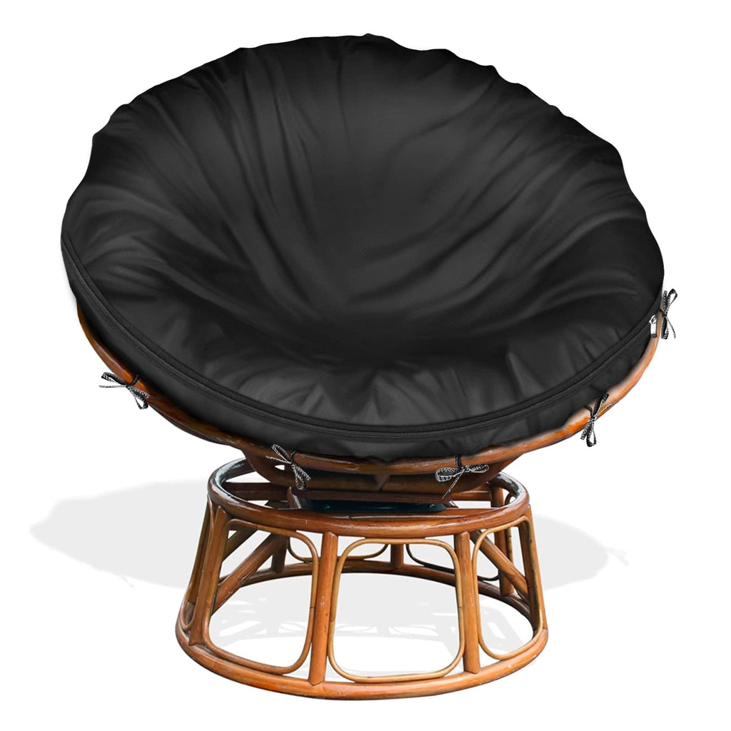 Iceberg Elf Papasan Cushion Cover Waterproof Only,(For 47In-55In Outdoor Indoor Papasan Chair Cushion Covers) Black, Zipper Desi