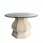 Anderson Teak Louis XIV Pedestal Table in Natural Beige