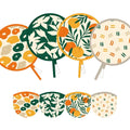 SUJJY 4 PCS 4 Abstract Styles Handheld Compact Cooling Fans Foldable Multi-Role Round Fans for Outdoor Games, Party Decoration(S