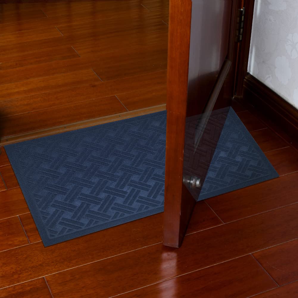 Outdoor Indoor Entrance Doormat, Rubber Backing Non Slip Door Mat Entrance Rugs Dirt Debris Mud Trapper Carpet For Patio Porch Garage High Traffic
