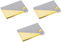 Stephanie Imports Set Of 3 Slim Metal Business Card Case Holders (Brushed Silver & Reflective Gold)