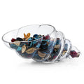 MDLUU Glass Shell Vase, 11-Inch Seashell Potpourri Holder, Large Decorative Conch Bowl for Shell Collection Display, Sea Glass, 