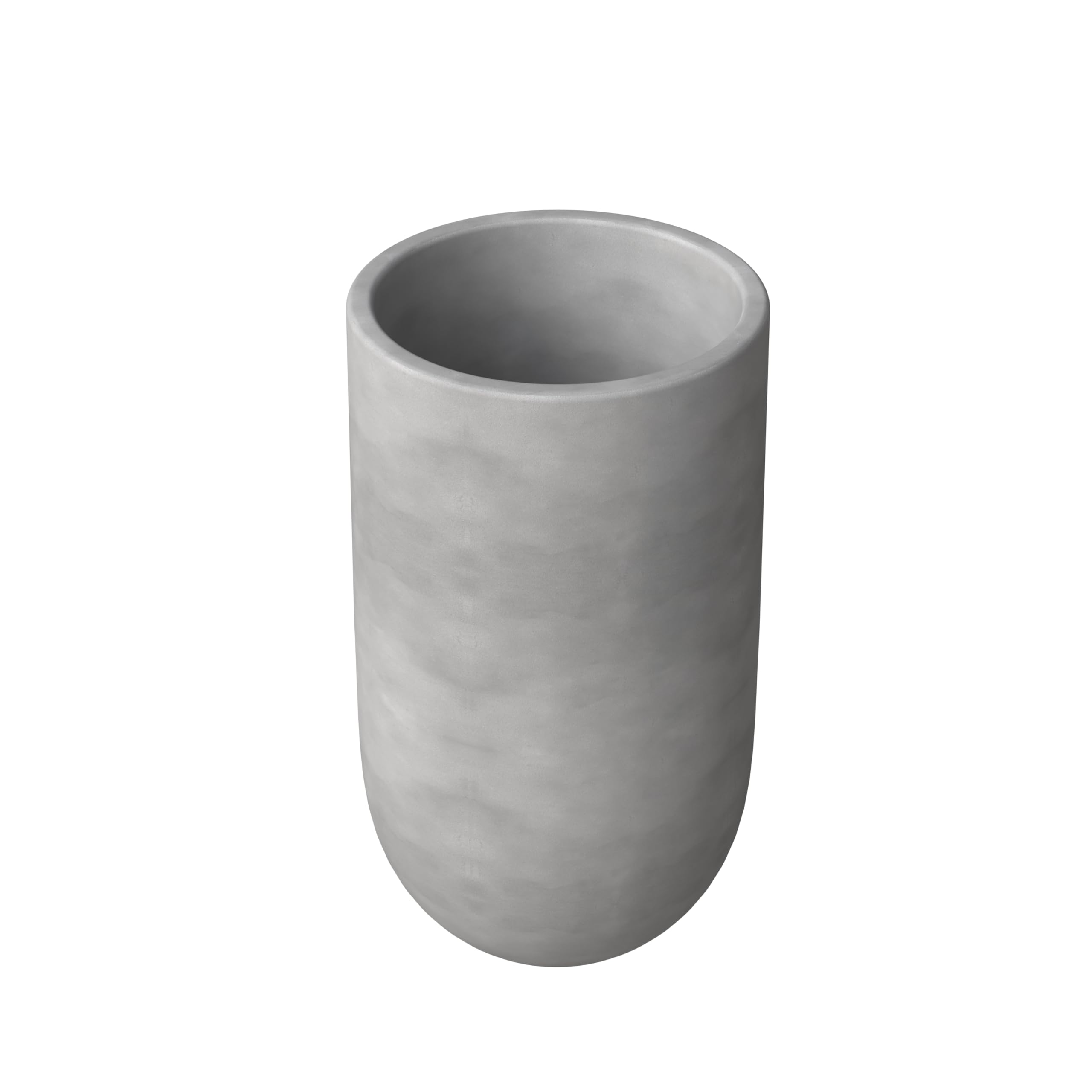 Topiary Series Poly Stone Planter in Dark Grey 11.4 Dia, 23.6 High