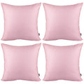 Thmyo 4-Pack 100% Cotton Comfortable Solid Decorative Throw Pillow Case Square Cushion Cover Pillowcases Sublimation Blank Sprin