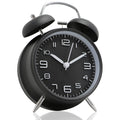 Betus [Non-Ticking Twin Bell Alarm Clock - Metal Frame 3D Dial with Backlight Function - Desk Table Clock for Home and Office - 