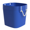 Life Story 4 Pack Flexi Tub Basket, 42 Qt Plastic Storage Totes, Blue