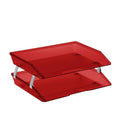 Acrimet Facility 2 Tier Letter Tray Side Load, Desktop File Organizer, Plastic (Clear Read Color)
