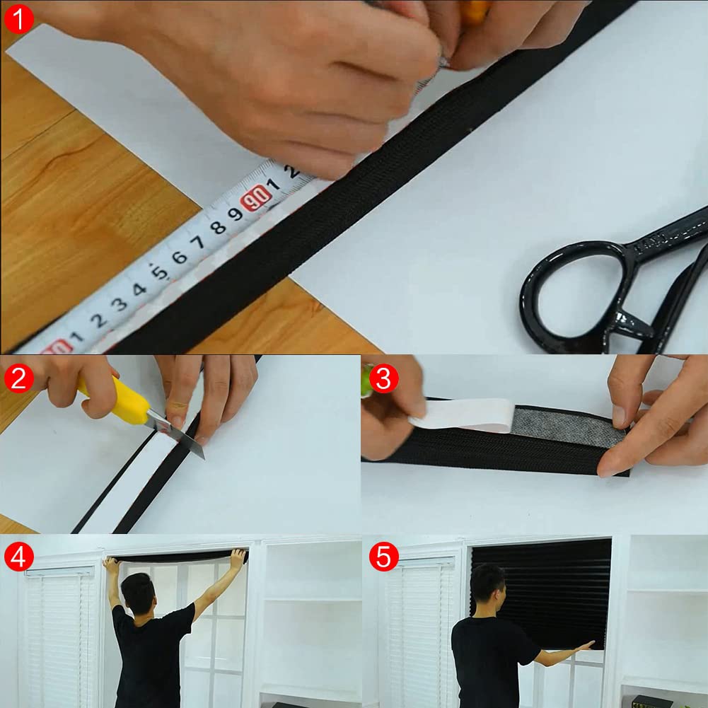 Temporary Blinds, Vertical Pleated Blinds No Drilling Self Adhesive Blinds Easy To Install Fits Blinds Window Roller For Bathroo