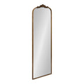 Kate and Laurel Arendahl Glam Arched Vintage Full Length Mirror, 18 x 58, Gold, Traditional Baroque Full Body Wall Mirror with O