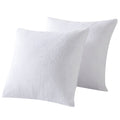 Waterproof Feather Proof Pillow Protectors With Zipper 18X18 Pack Of 2 Soft Bamboo Viscose Terry Zippered Square Pillow Covers F