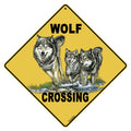 CROSSWALKS Wolf Crossing 12 X 12 Aluminum Sign (X28)