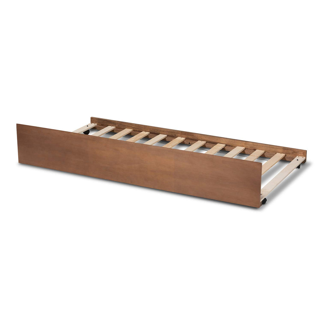 Baxton Studio Toveli Trundle Bed Ash Brown Wood Twin